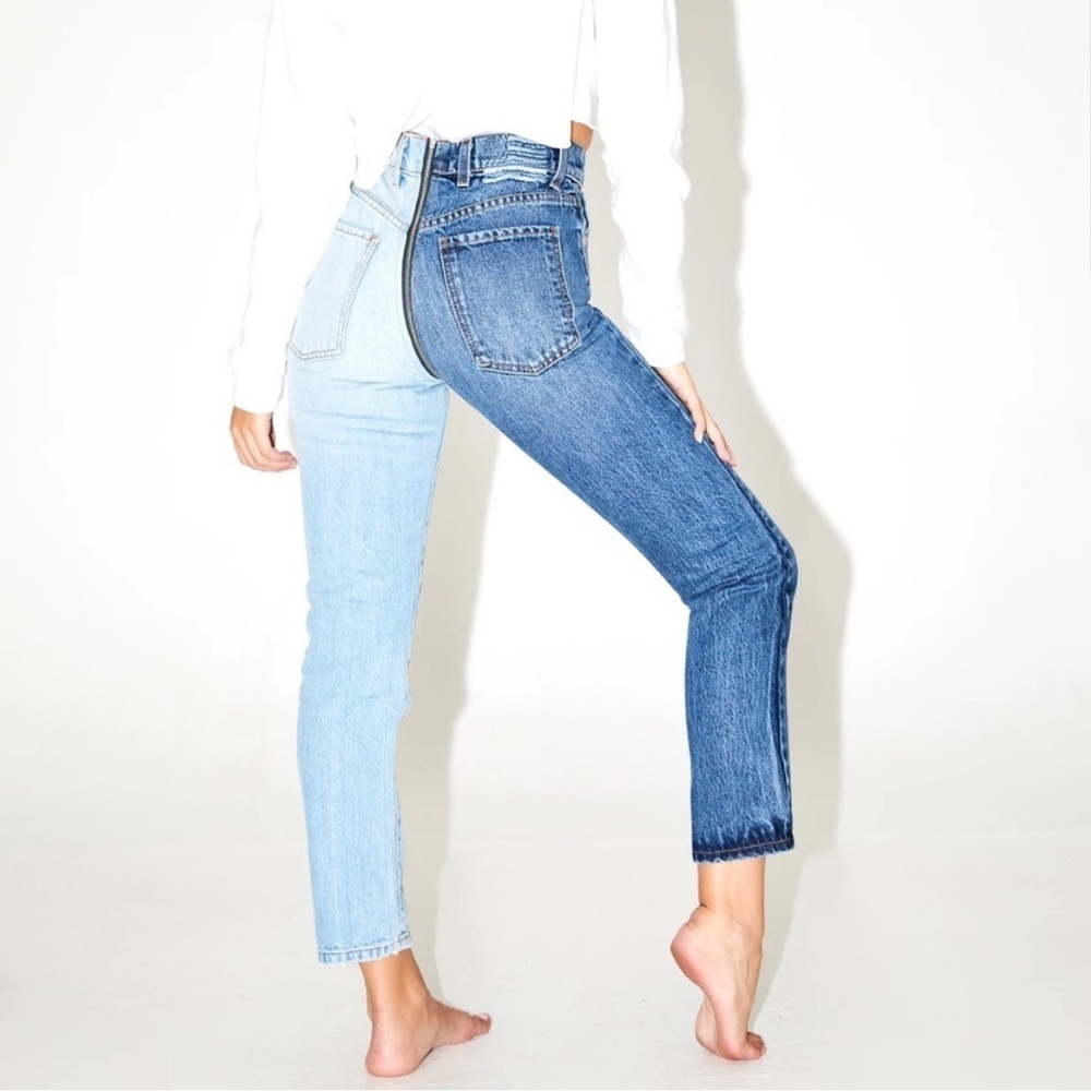 Revice Zipper Ying Yang Jeans in Tokyo Wash